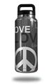 Skin Decal Wrap for Yeti Rambler Bottle 36oz Love and Peace Gray (YETI NOT INCLUDED)
