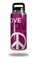 Skin Decal Wrap for Yeti Rambler Bottle 36oz Love and Peace Hot Pink (YETI NOT INCLUDED)