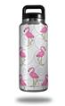 Skin Decal Wrap for Yeti Rambler Bottle 36oz Flamingos on White (YETI NOT INCLUDED)