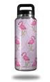 Skin Decal Wrap for Yeti Rambler Bottle 36oz Flamingos on Pink (YETI NOT INCLUDED)