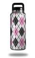 Skin Decal Wrap for Yeti Rambler Bottle 36oz Argyle Pink and Gray (YETI NOT INCLUDED)