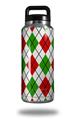 Skin Decal Wrap for Yeti Rambler Bottle 36oz Argyle Red and Green (YETI NOT INCLUDED)