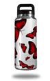 Skin Decal Wrap for Yeti Rambler Bottle 36oz Butterflies Red (YETI NOT INCLUDED)