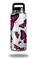 Skin Decal Wrap for Yeti Rambler Bottle 36oz Butterflies Purple (YETI NOT INCLUDED)