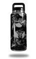 Skin Decal Wrap for Yeti Rambler Bottle 36oz Skulls Confetti White (YETI NOT INCLUDED)
