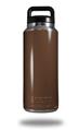 Skin Decal Wrap for Yeti Rambler Bottle 36oz Solids Collection Chocolate Brown (YETI NOT INCLUDED)