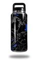 Skin Decal Wrap for Yeti Rambler Bottle 36oz Twisted Garden Gray and Blue (YETI NOT INCLUDED)