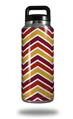 Skin Decal Wrap for Yeti Rambler Bottle 36oz Zig Zag Yellow Burgundy Orange (YETI NOT INCLUDED)