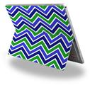 Decal Style Vinyl Skin for Microsoft Surface Pro 4 - Zig Zag Blue Green -  (SURFACE NOT INCLUDED)