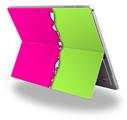 Decal Style Vinyl Skin for Microsoft Surface Pro 4 - Ripped Colors Hot Pink Neon Green -  (SURFACE NOT INCLUDED)