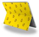 Decal Style Vinyl Skin for Microsoft Surface Pro 4 - Anchors Away Yellow -  (SURFACE NOT INCLUDED)