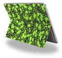 Decal Style Vinyl Skin for Microsoft Surface Pro 4 - Scattered Skulls Neon Green -  (SURFACE NOT INCLUDED)
