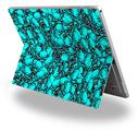 Decal Style Vinyl Skin for Microsoft Surface Pro 4 - Scattered Skulls Neon Teal -  (SURFACE NOT INCLUDED)