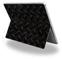 Decal Style Vinyl Skin for Microsoft Surface Pro 4 - Diamond Plate Metal 02 Black -  (SURFACE NOT INCLUDED)