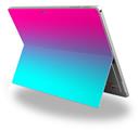 Decal Style Vinyl Skin for Microsoft Surface Pro 4 - Smooth Fades Neon Teal Hot Pink -  (SURFACE NOT INCLUDED)