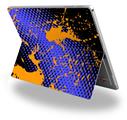 Decal Style Vinyl Skin for Microsoft Surface Pro 4 - Halftone Splatter Orange Blue -  (SURFACE NOT INCLUDED)