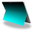 Decal Style Vinyl Skin for Microsoft Surface Pro 4 - Smooth Fades Neon Teal Black -  (SURFACE NOT INCLUDED)