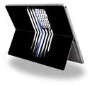 Decal Style Vinyl Skin for Microsoft Surface Pro 4 - Brushed USA American Flag Blue Line -  (SURFACE NOT INCLUDED)