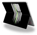 Decal Style Vinyl Skin for Microsoft Surface Pro 4 - Brushed USA American Flag Green Line -  (SURFACE NOT INCLUDED)