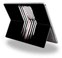 Decal Style Vinyl Skin for Microsoft Surface Pro 4 - Brushed USA American Flag Pink Line -  (SURFACE NOT INCLUDED)