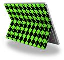 Decal Style Vinyl Skin for Microsoft Surface Pro 4 - Houndstooth Neon Lime Green on Black - (SURFACE NOT INCLUDED)