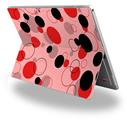 Decal Style Vinyl Skin for Microsoft Surface Pro 4 - Lots of Dots Red on Pink -  (SURFACE NOT INCLUDED)