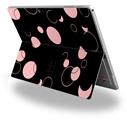 Decal Style Vinyl Skin for Microsoft Surface Pro 4 - Lots of Dots Pink on Black -  (SURFACE NOT INCLUDED)