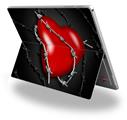 Decal Style Vinyl Skin for Microsoft Surface Pro 4 - Barbwire Heart Red -  (SURFACE NOT INCLUDED)