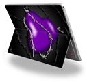 Decal Style Vinyl Skin for Microsoft Surface Pro 4 - Barbwire Heart Purple -  (SURFACE NOT INCLUDED)