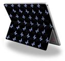 Decal Style Vinyl Skin for Microsoft Surface Pro 4 - Pastel Butterflies Blue on Black -  (SURFACE NOT INCLUDED)