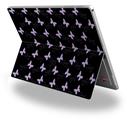 Decal Style Vinyl Skin for Microsoft Surface Pro 4 - Pastel Butterflies Purple on Black -  (SURFACE NOT INCLUDED)