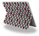 Decal Style Vinyl Skin for Microsoft Surface Pro 4 - XO Hearts -  (SURFACE NOT INCLUDED)