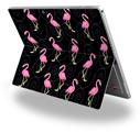 Decal Style Vinyl Skin for Microsoft Surface Pro 4 - Flamingos on Black -  (SURFACE NOT INCLUDED)