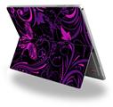 Decal Style Vinyl Skin for Microsoft Surface Pro 4 - Twisted Garden Purple and Hot Pink -  (SURFACE NOT INCLUDED)