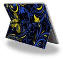 Decal Style Vinyl Skin for Microsoft Surface Pro 4 - Twisted Garden Blue and Yellow -  (SURFACE NOT INCLUDED)