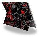 Decal Style Vinyl Skin for Microsoft Surface Pro 4 - Twisted Garden Gray and Red -  (SURFACE NOT INCLUDED)