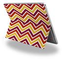 Decal Style Vinyl Skin for Microsoft Surface Pro 4 - Zig Zag Yellow Burgundy Orange -  (SURFACE NOT INCLUDED)