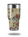 WraptorSkinz Skin Wrap compatible with RTIC 30oz ORIGINAL 2017 AND OLDER Tumblers Flowers and Berries Red (TUMBLER NOT INCLUDED)