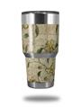 WraptorSkinz Skin Wrap compatible with RTIC 30oz ORIGINAL 2017 AND OLDER Tumblers Flowers and Berries Yellow (TUMBLER NOT INCLUDED)