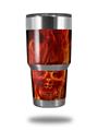 WraptorSkinz Skin Wrap compatible with RTIC 30oz ORIGINAL 2017 AND OLDER Tumblers Flaming Fire Skull Orange (TUMBLER NOT INCLUDED)