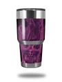 WraptorSkinz Skin Wrap compatible with RTIC 30oz ORIGINAL 2017 AND OLDER Tumblers Flaming Fire Skull Hot Pink Fuchsia (TUMBLER NOT INCLUDED)