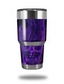 WraptorSkinz Skin Wrap compatible with RTIC 30oz ORIGINAL 2017 AND OLDER Tumblers Flaming Fire Skull Purple (TUMBLER NOT INCLUDED)