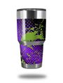WraptorSkinz Skin Wrap compatible with RTIC 30oz ORIGINAL 2017 AND OLDER Tumblers Halftone Splatter Green Purple (TUMBLER NOT INCLUDED)