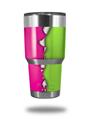 WraptorSkinz Skin Wrap compatible with RTIC 30oz ORIGINAL 2017 AND OLDER Tumblers Ripped Colors Hot Pink Neon Green (TUMBLER NOT INCLUDED)