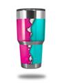 WraptorSkinz Skin Wrap compatible with RTIC 30oz ORIGINAL 2017 AND OLDER Tumblers Ripped Colors Hot Pink Neon Teal (TUMBLER NOT INCLUDED)