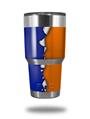 WraptorSkinz Skin Wrap compatible with RTIC 30oz ORIGINAL 2017 AND OLDER Tumblers Ripped Colors Blue Orange (TUMBLER NOT INCLUDED)