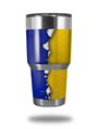 WraptorSkinz Skin Wrap compatible with RTIC 30oz ORIGINAL 2017 AND OLDER Tumblers Ripped Colors Blue Yellow (TUMBLER NOT INCLUDED)