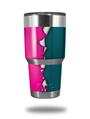 WraptorSkinz Skin Wrap compatible with RTIC 30oz ORIGINAL 2017 AND OLDER Tumblers Ripped Colors Hot Pink Seafoam Green (TUMBLER NOT INCLUDED)
