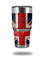 WraptorSkinz Skin Wrap compatible with RTIC 30oz ORIGINAL 2017 AND OLDER Tumblers Painted Faded and Cracked Union Jack British Flag (TUMBLER NOT INCLUDED)