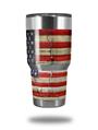 WraptorSkinz Skin Wrap compatible with RTIC 30oz ORIGINAL 2017 AND OLDER Tumblers Painted Faded and Cracked USA American Flag (TUMBLER NOT INCLUDED)
